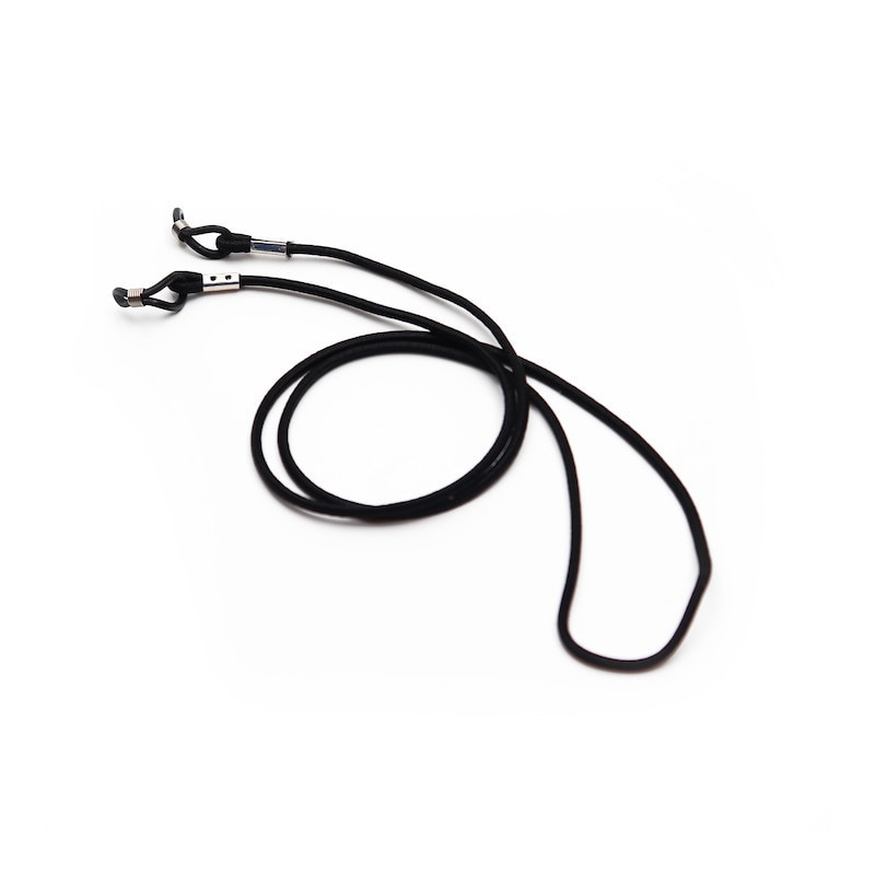 Snur pentru ochelari elastic, Negru, 67 cm