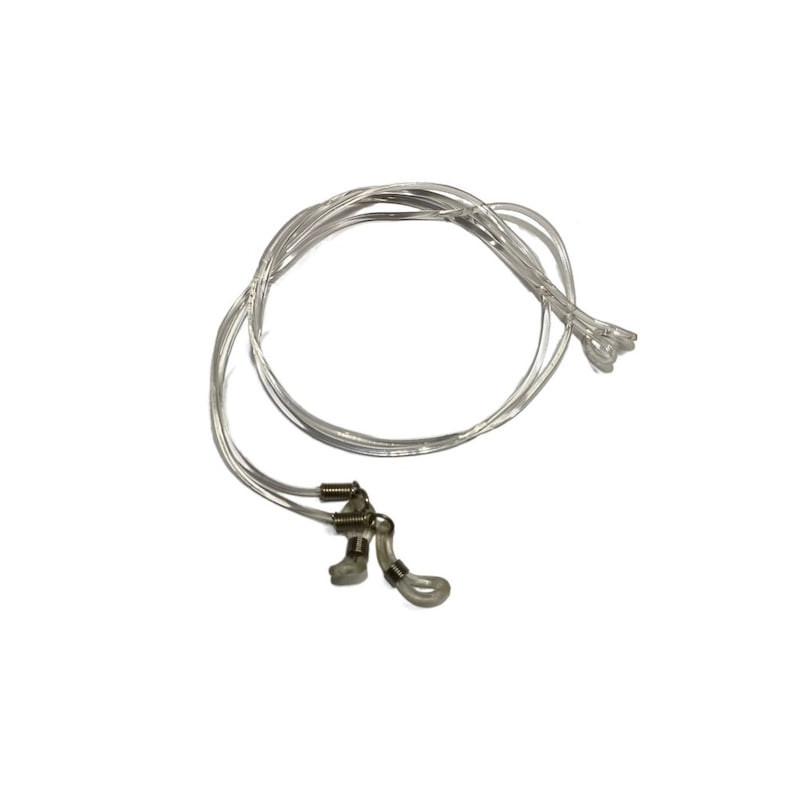Snur pentru ochelari din silicon, transparent, 70 cm