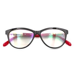 Eyeglasses with computer protection, Elize with rhinestones, Red/Black