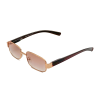 Ochelari de vedere cu lentile din plastic fumurii, rama metalica si balamale cu arcuri metalice, P382H Aurii