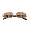 Ochelari de vedere cu lentile din plastic fumurii, rama metalica si balamale cu arcuri metalice, P382H Aurii