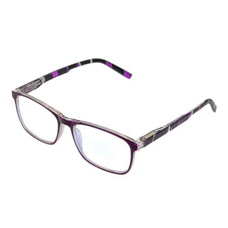 Ochelari de vedere cu lentile din plastic, rama plastic si balamale cu arcuri metalice LH3035 Mov