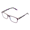 Ochelari de vedere cu lentile din plastic, rama plastic si balamale cu arcuri metalice LH3035 Mov