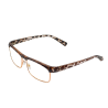 Ochelari de vedere cu lentile din plastic, rama metalica si balamale cu arcuri metalice P5011 Leopard