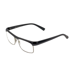 Ochelari de vedere cu lentile din plastic, rama metalica si balamale cu arcuri metalice P5011 Negru