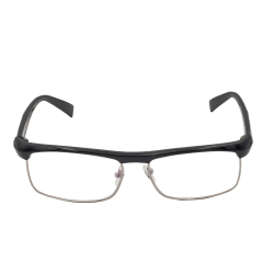 Ochelari de vedere cu lentile din plastic, rama metalica si balamale cu arcuri metalice P5011 Negru