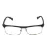Ochelari de vedere cu lentile din plastic, rama metalica si balamale cu arcuri metalice P5011 Negru