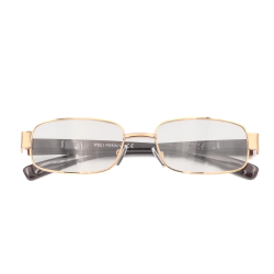 Ochelari de vedere cu lentile din plastic, rama metalica si balamale cu arcuri metalice, P382G Aurii
