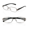 Ochelari de vedere cu lentile din plastic, rama metalica si balamale cu arcuri metalice, P382N Negru